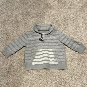Kids Gray Striped Hoodie